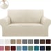 Beige 2-Piece Set Slipcover Sofa & Loveseat Cover Protector 4-Way Stretch