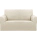 Beige 2-Piece Set Slipcover Sofa & Loveseat Cover Protector 4-Way Stretch