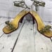 Vintage Valentino Garavani Heel Sandals Women Size 8 1/2 Floral Green Ankle Wrap