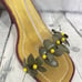 Vintage Valentino Garavani Heel Sandals Women Size 8 1/2 Floral Green Ankle Wrap