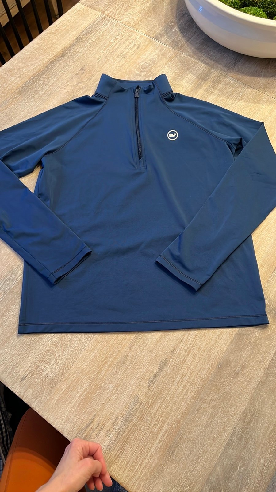 Vineyard Vines boys Large/16 Navy Quarter-Zip sankaty performance material