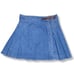 Guess usa vintage pleated denim jean skirt with brown buckle accent size 28