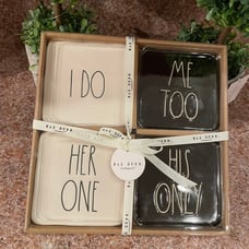 Rae Dunn Wedding Coaster Set