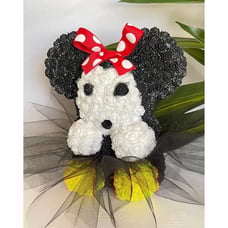 Handmade Minnie Mouse From Roses For Gift Or Collection