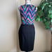 Trina Turk Ruth Later Gator Ruffle Sheath Dress Multicolor Sz 4