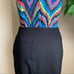 Trina Turk Ruth Later Gator Ruffle Sheath Dress Multicolor Sz 4