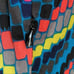Trina Turk Ruth Later Gator Ruffle Sheath Dress Multicolor Sz 4