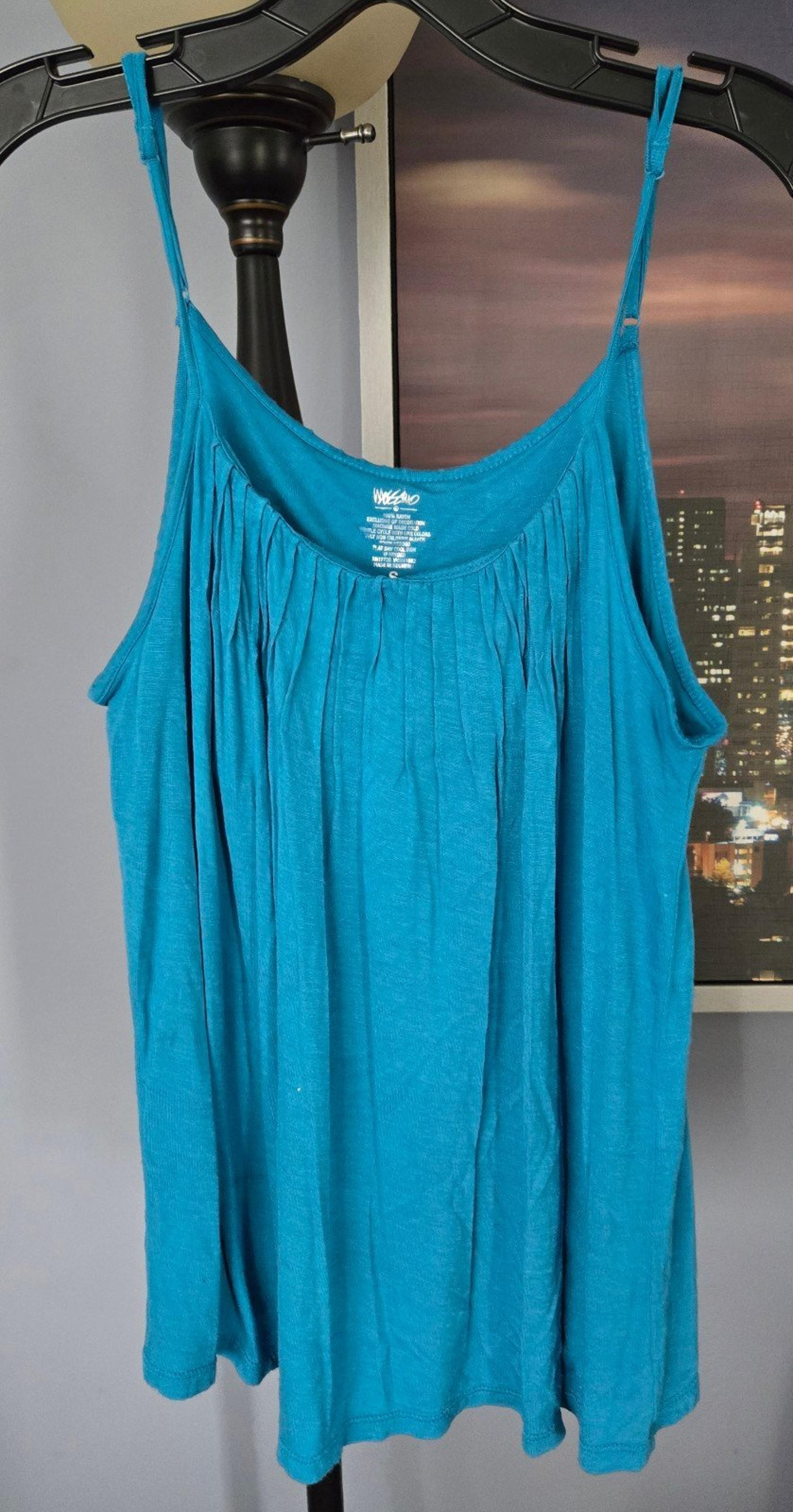 Mossimo Blue Vintage Y2k Summer Shirt Tank Top Relaxed Soft Size Womens Small