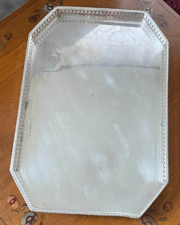 IFS LTD Israel Freeman Sons Made In England Silverplate Filagree Platter