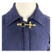 Ralph Lauren Navy Blue Captains Jacket Gold Buckle Zip Up Womens Size L