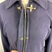 Ralph Lauren Navy Blue Captains Jacket Gold Buckle Zip Up Womens Size L