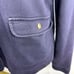 Ralph Lauren Navy Blue Captains Jacket Gold Buckle Zip Up Womens Size L