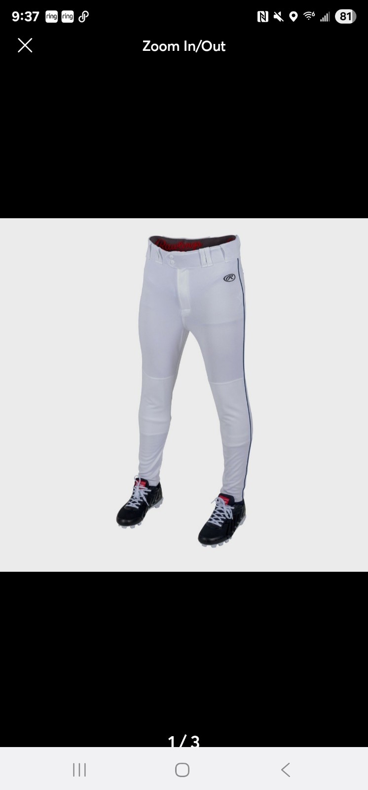Rawlings Youth Baseball Pants Jogger Fit Youth Large - 2 Pairs