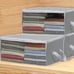 3 Pack of Foldable Closet Organizer Clothing Storage Boxes (Gray Grey / clothes
