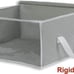 3 Pack of Foldable Closet Organizer Clothing Storage Boxes (Gray Grey / clothes
