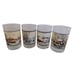 1980's Set of 4 Currier & Ives Winter Scenes Bar Glasses Heavy Bottoms 4.75 x 3