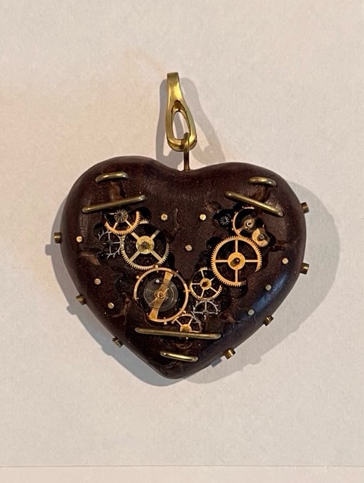 Custom Handmade/Carved Steampunk Pendant