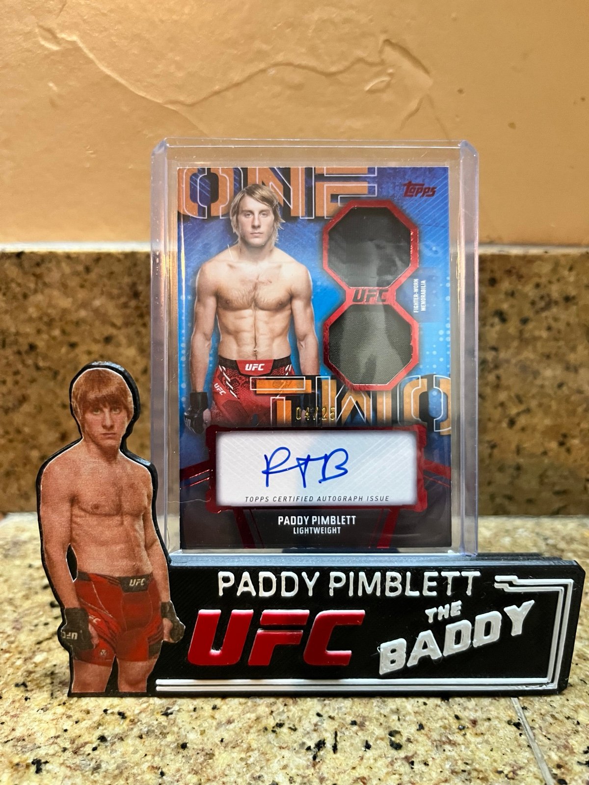 Topps UFC Knockout 2024 Paddy Pimblett “1-2” Dual Patch On