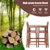 3PCS Bar Set Acacia Wood Bar Height Patio Bistro Dining Set Outdoor