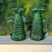 Emerald Diamond Point Pitcher Set