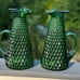 Emerald Diamond Point Pitcher Set