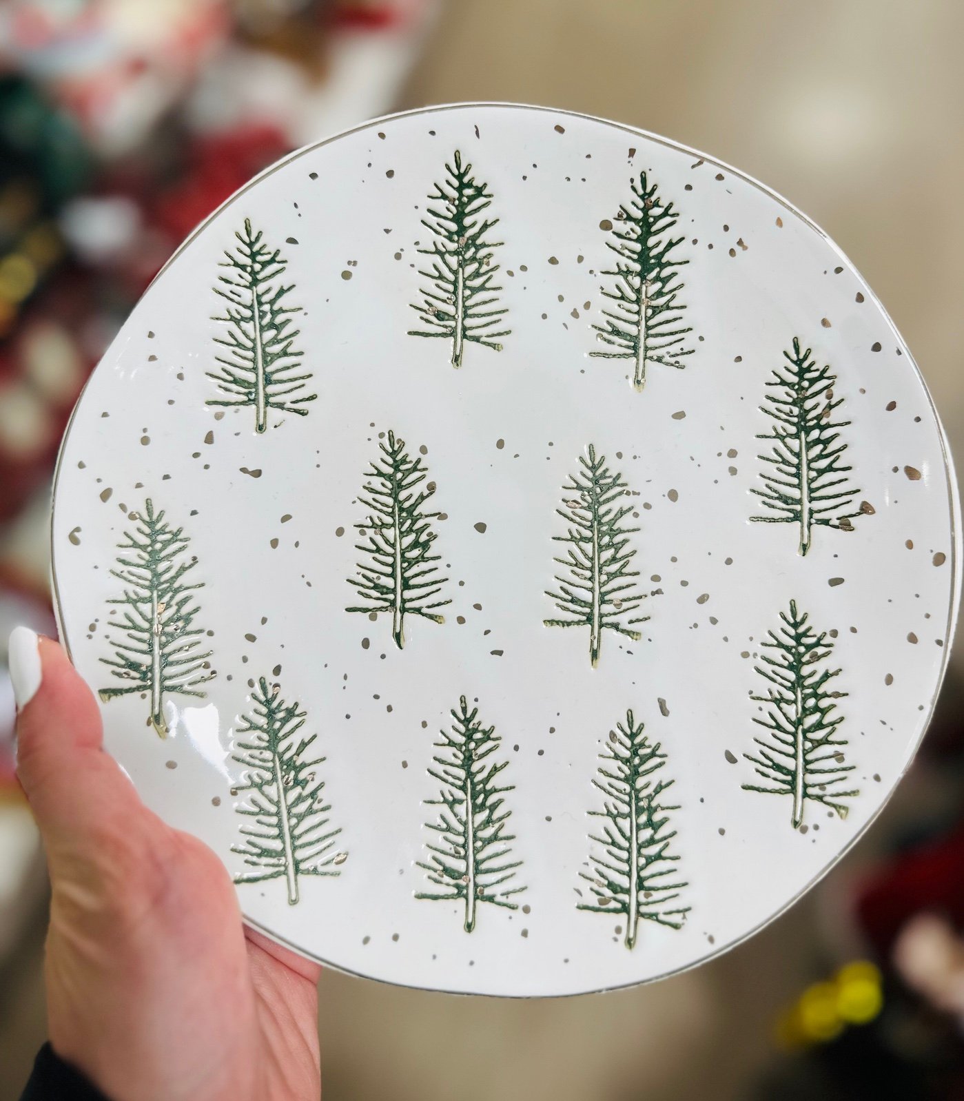 Potter's Studio Pine Tree dinner plates  4 set