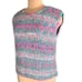 Vintage F.A.Chatta Vest Woven Pastel Fabric Sleeveless Madras Trim