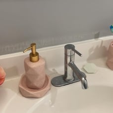 Bathroom Accessories Set,Pink Bathroom Accessory Sets,Soap Disoenser,Toothbrush