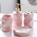 Bathroom Accessories Set,Pink Bathroom Accessory Sets,Soap Disoenser,Toothbrush
