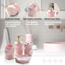 Bathroom Accessories Set,Pink Bathroom Accessory Sets,Soap Disoenser,Toothbrush