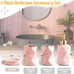 Bathroom Accessories Set,Pink Bathroom Accessory Sets,Soap Disoenser,Toothbrush