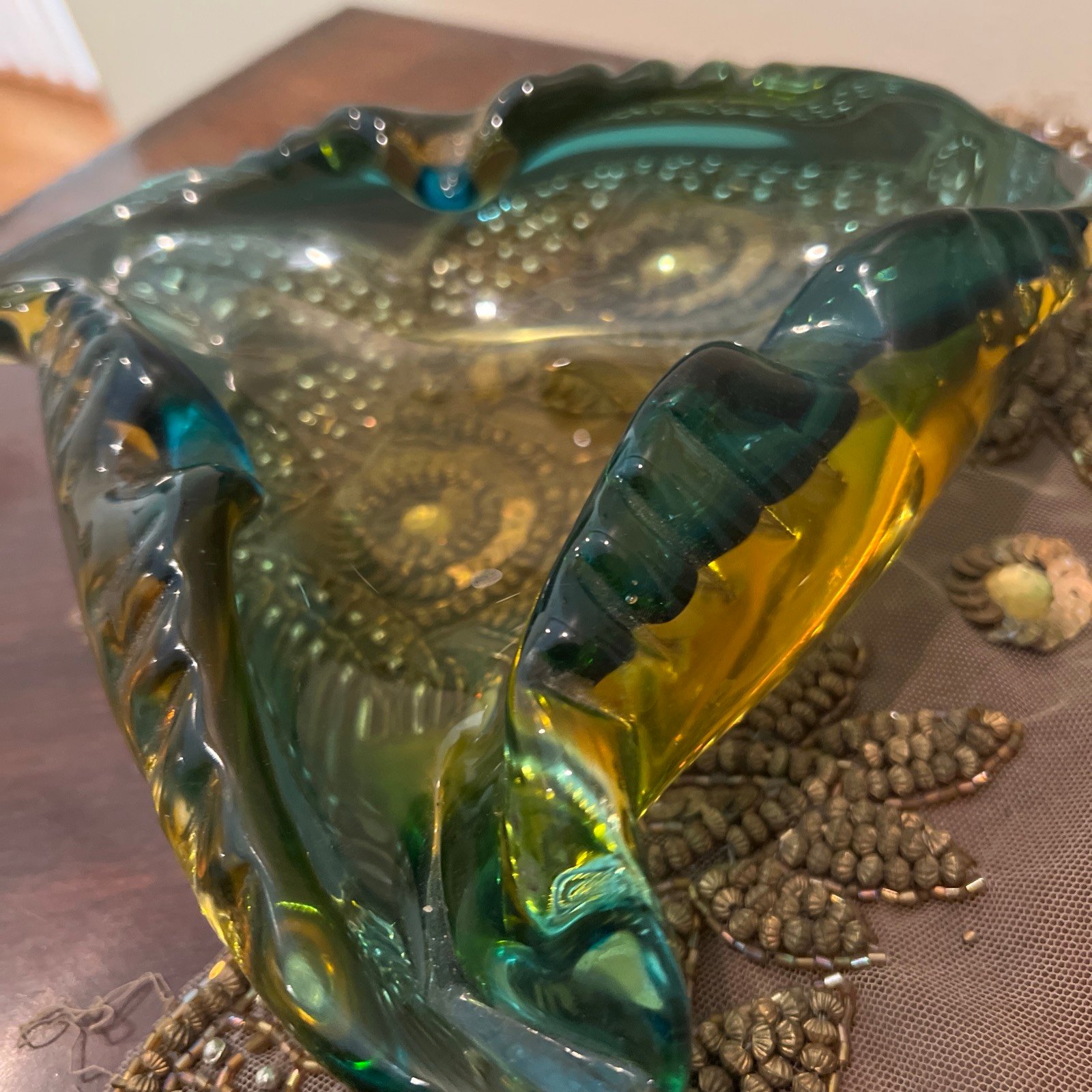 Vintage Murano Art Glass Ashtray /candy Dish