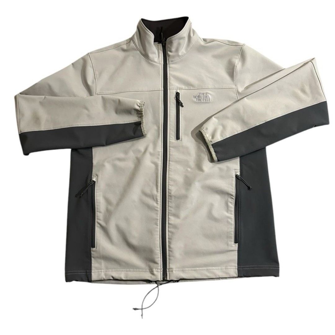 Men’s The North Face Apex Bionic Softshell Jacket Size L Colors Off White Grey