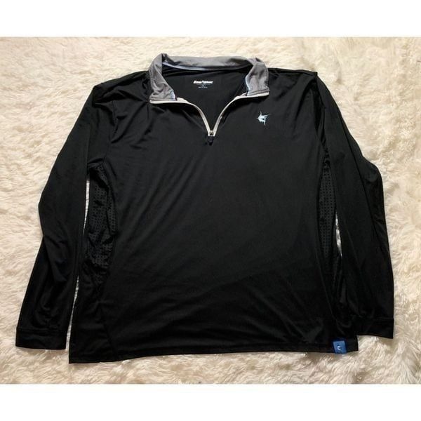 White Water Mens Black 1/4 Zip Performance Lightweight Pullover Size XXL MC