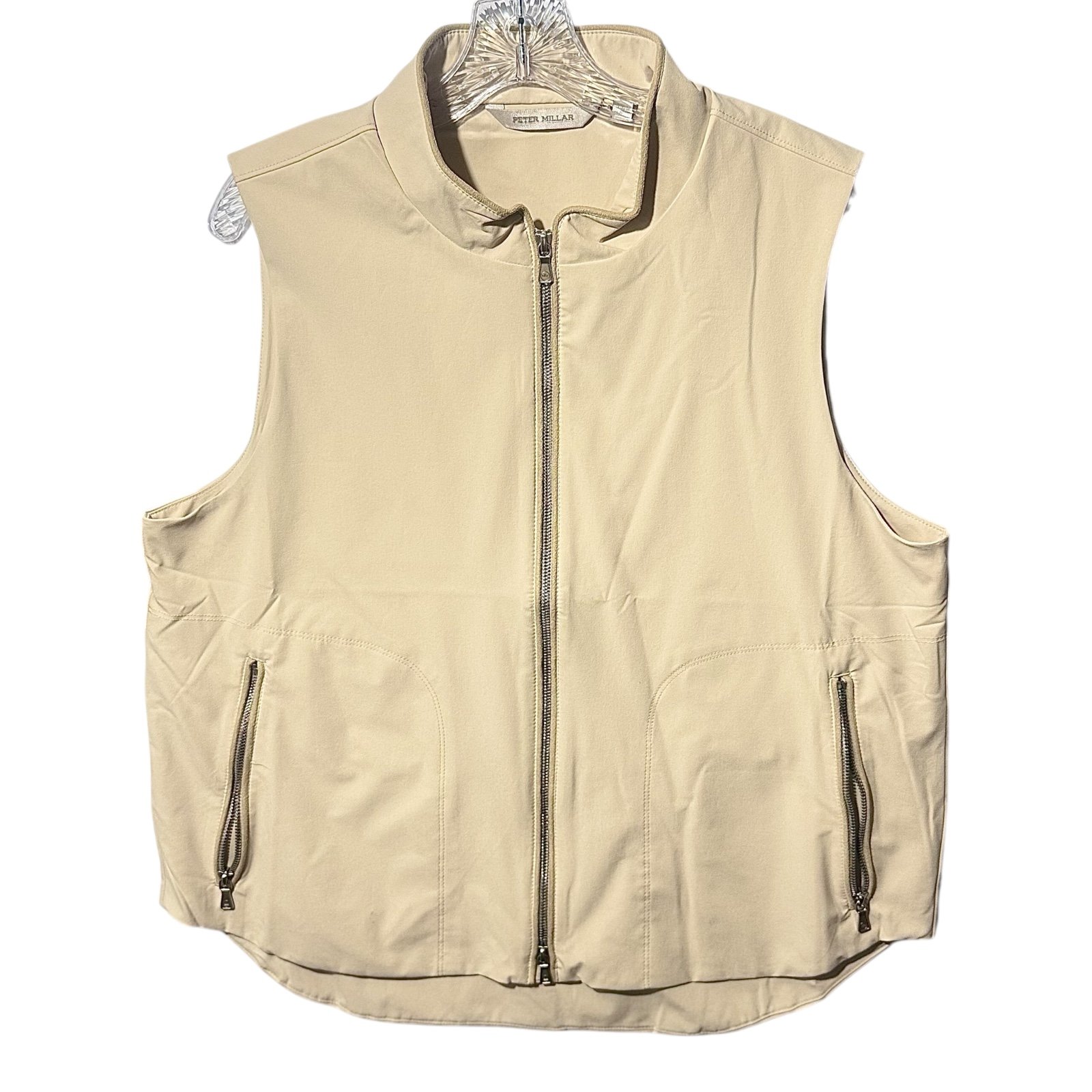 Peter Millar Women’s XL Beige Surge Full-Zip Gilet Activewear Vest