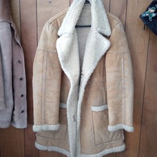 Vintage Sheepskin Winter Ranch Coat