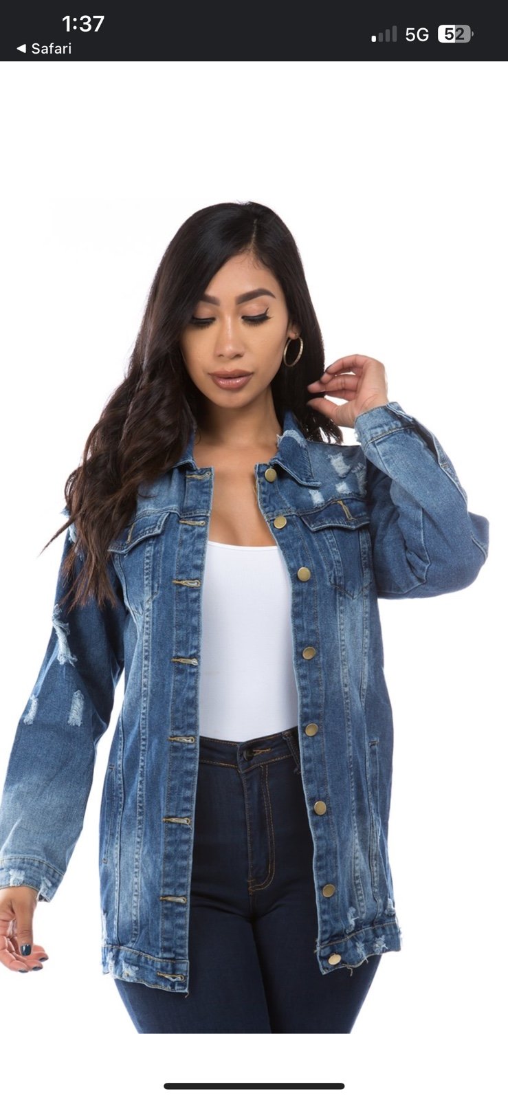 SICILY LONG DENIM JACKET XXL