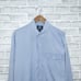 Willis & Geiger Long Sleeve Oxford Safari Shirt in Light Blue Cotton L 16.5