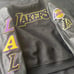 Bulky LA Lakers Black Bomber Jacket