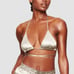 Skims Jacquard White Marble Monogram Triangle Bra NWT Size Large