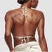 Skims Jacquard White Marble Monogram Triangle Bra NWT Size Large