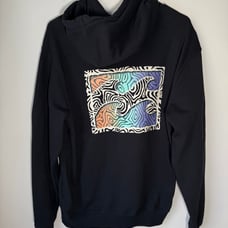 Billabong Hoodie Men's Shorebird Pullover Sweatshirt Black Size Small Surf