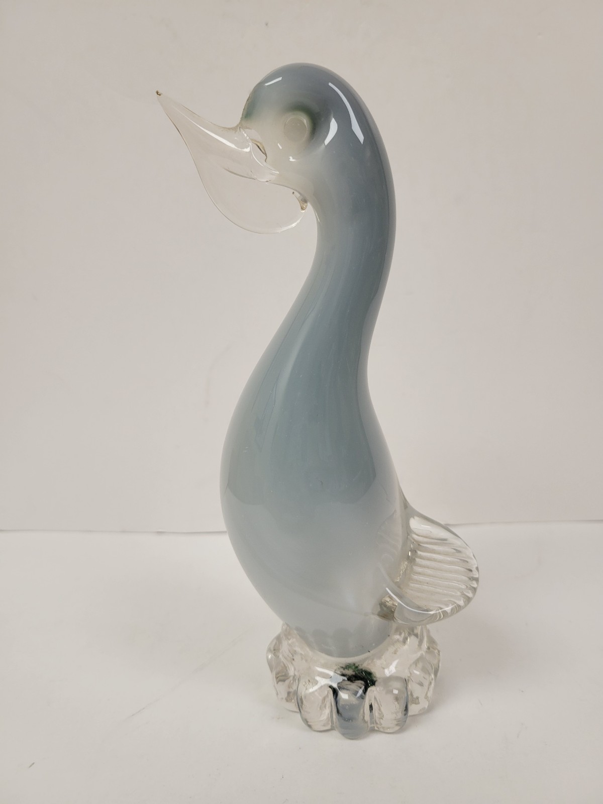Vintage Murano Glass Duck Beautiful Blue
