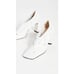 Wandler Mia Mules In White With Gold Studs Size 11
