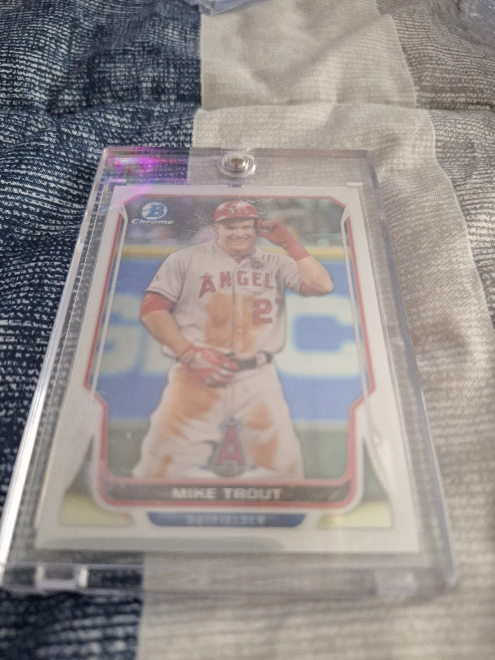 Bowman Chrome 2014 Mike Trout silver refractor