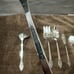 7pc Serving Set Fork Casserole Pierced Oneida Community VINLAND Stainless