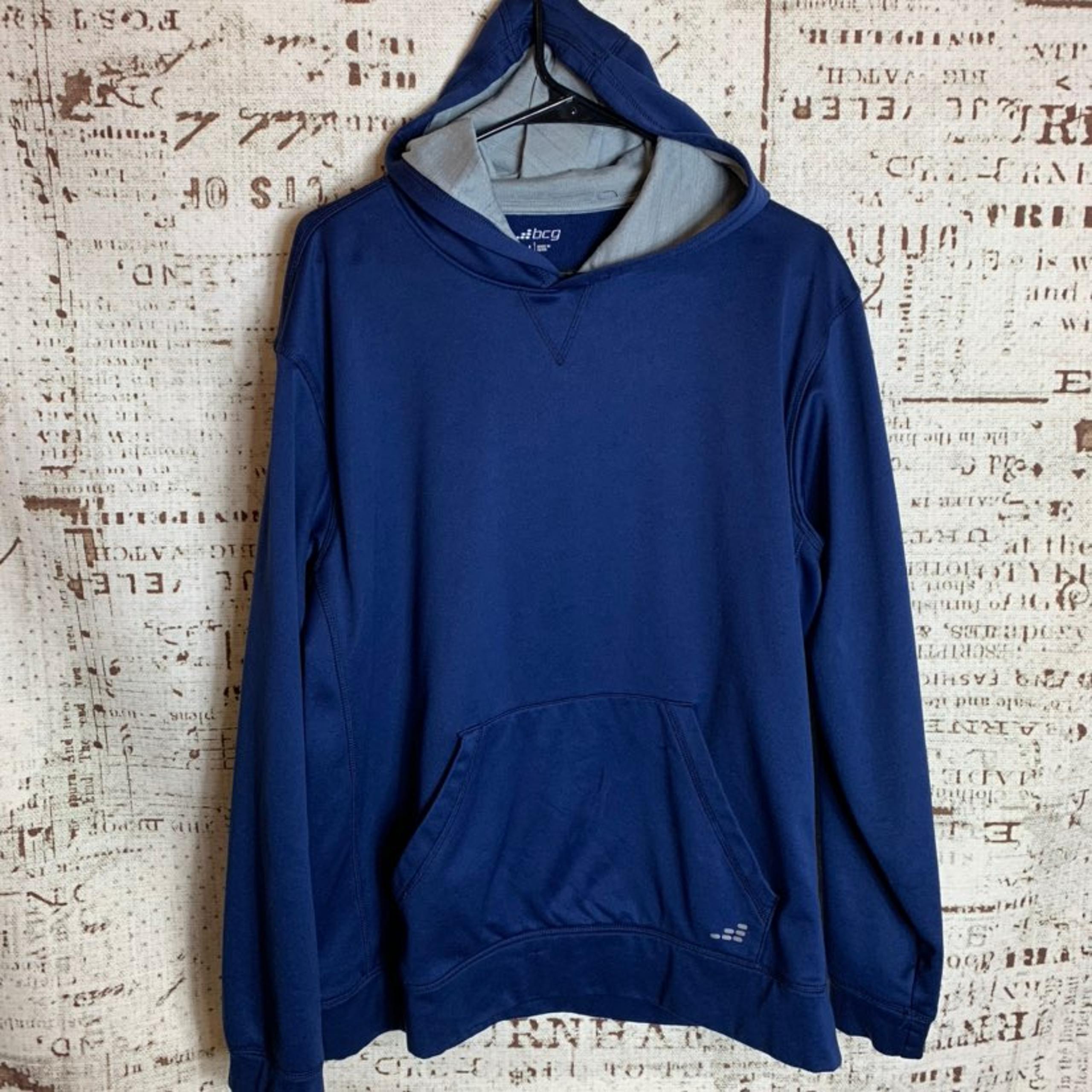 BCG Men’s Navy Grey Slip on Hoodie Large