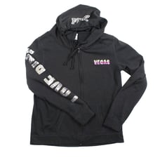 PINK Las Vegas Bling Victoria's Secret Womens Medium Hoodie Sequin Sweatshirt