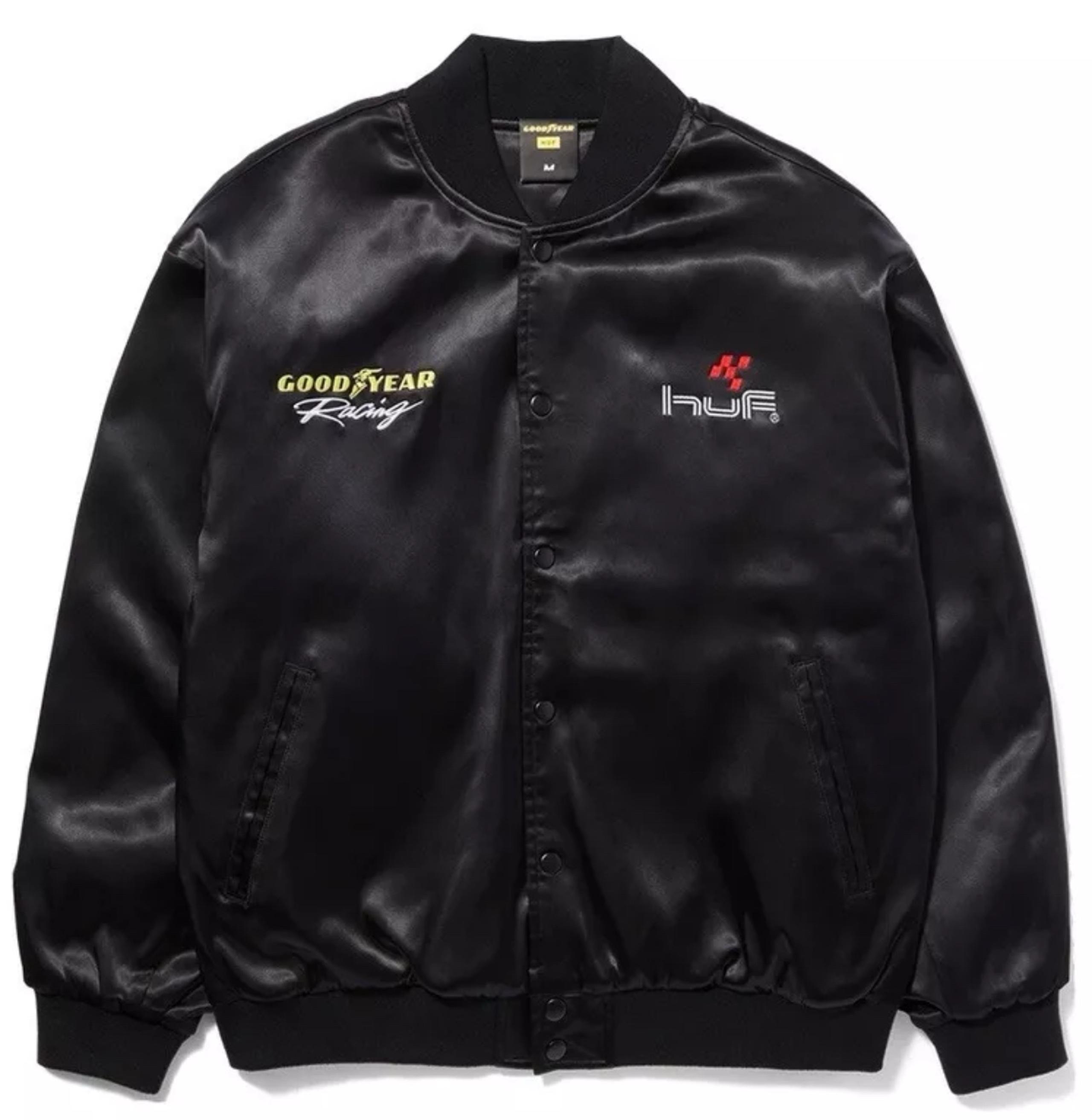 HUF x Goodyear Mens Satin Touring Jacket Size XL