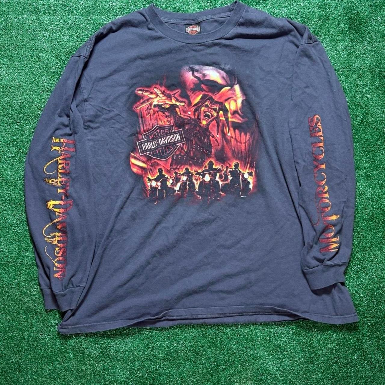 INSANE HARLEY LONG SLEEVE FLAME CLOWN TEE